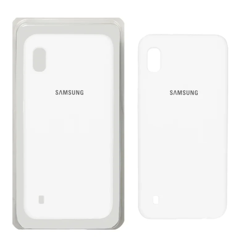 قاب سلیکون اورجینال پاک کنی سفید Samsung galaxy a10