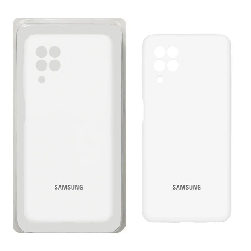 قاب سلیکون اورجینال پاک کنی سفید Samsung galaxy a22 4G