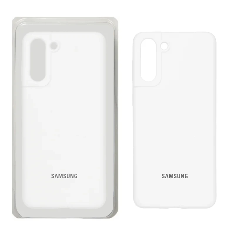 قاب سلیکون اورجینال پاک کنی سفید Samsung galaxy s22 plus