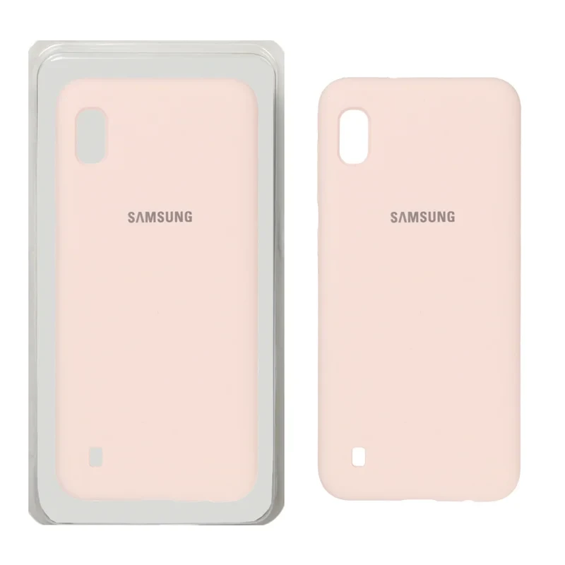قاب سلیکون اورجینال پاک کنی صورتی Samsung galaxy a10
