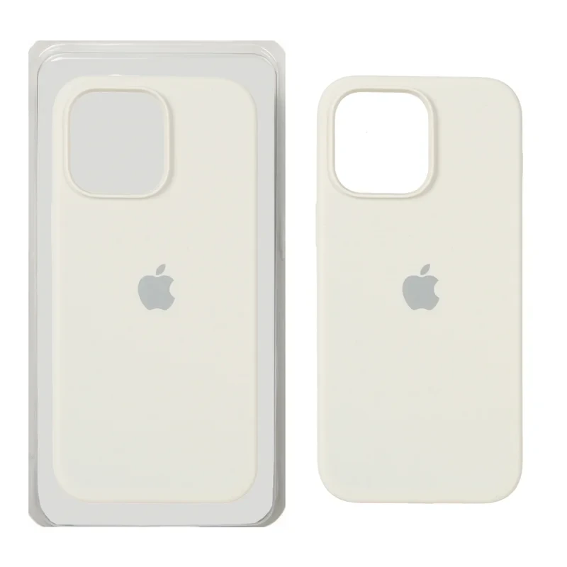 قاب سلیکون اورجینال پاک کنی کرم iPhone 14 Pro max