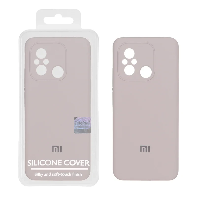 قاب سلیکون اورجینال پاک کنی کرم xiaomi redmi 12c