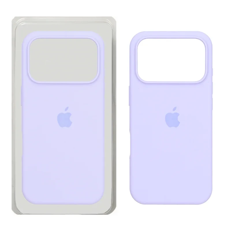 قاب سلیکون پاک کنی اورجینال بنفش iPhone 17 pro