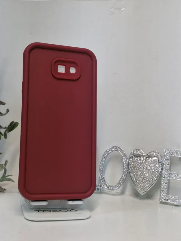 قاب سولید زرشکی محافظ لنز دار +Samsung galaxy j4 plus/j4