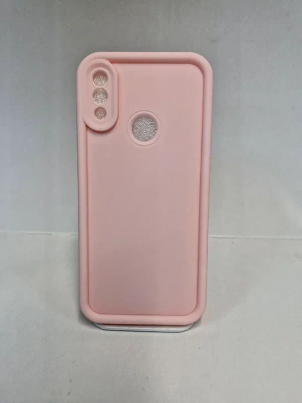 قاب سولید صورتی محافظ لنز دار xiaomi mi note 7 pro