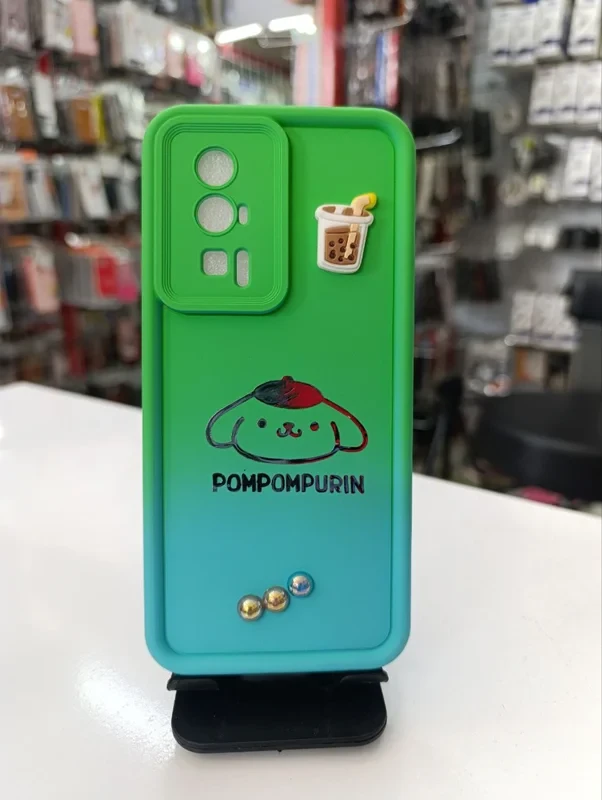 قاب سولید طرح دار سبز poco f5 pro
