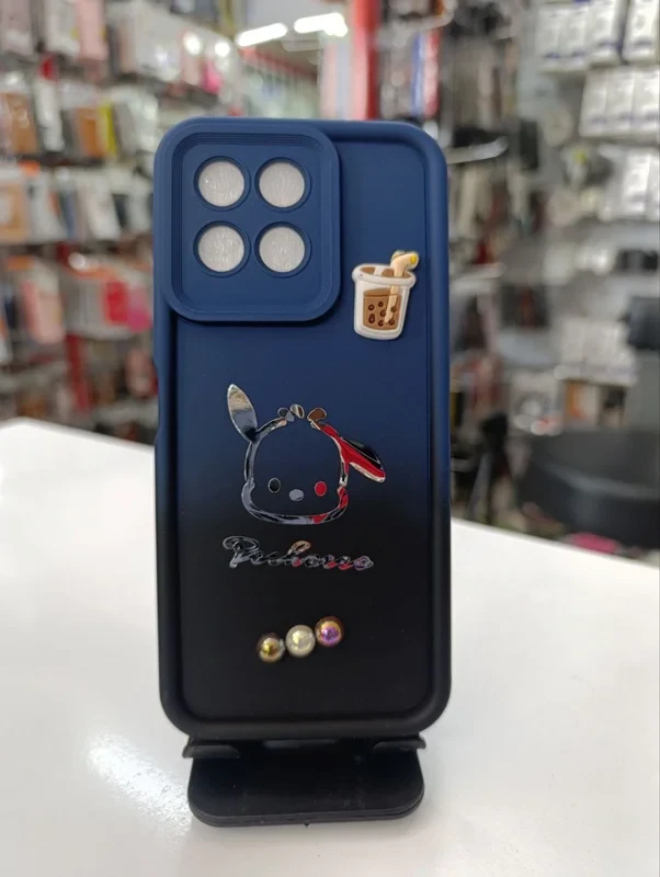 قاب سولید طرح دار سرمه ای honor x8 5G