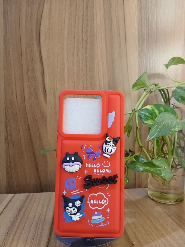 قاب سولید طرح دار عروسکی قرمز xiaomi poco x6