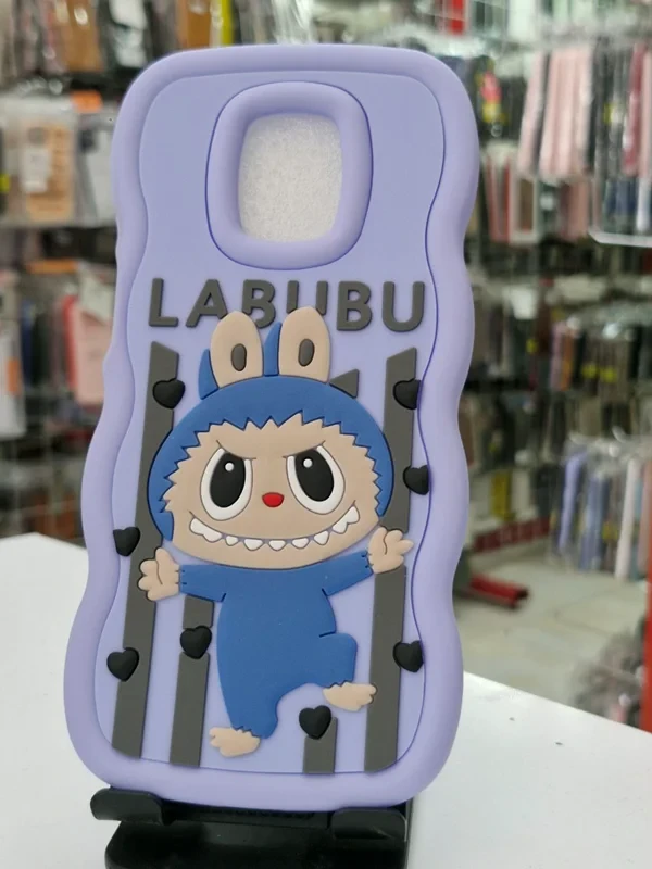 قاب سولید طرح عروسکی babubu بنفش xiaomi redmi note 9 pro