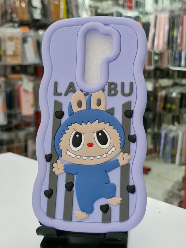 قاب سولید طرح عروسکی babubu بنفش xiaominote 8 pro