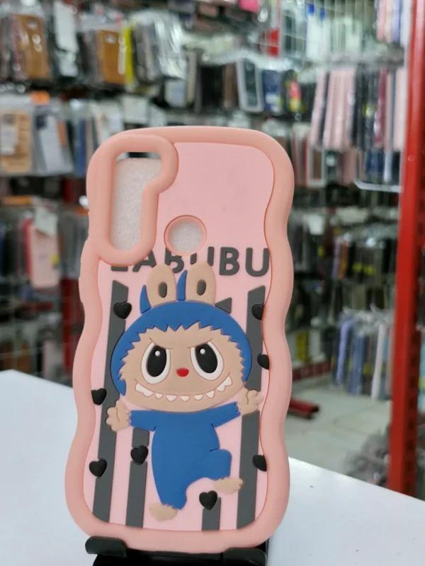 قاب سولید طرح عروسکی babubu صورتی Samsung galaxy redmi note 8