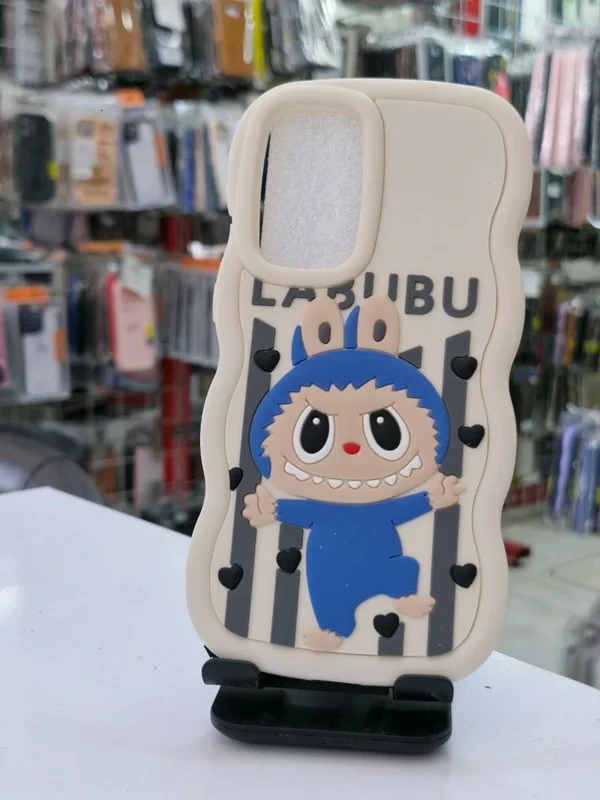 قاب سولید طرح عروسکی babubu کرمی Samsung galaxy a16