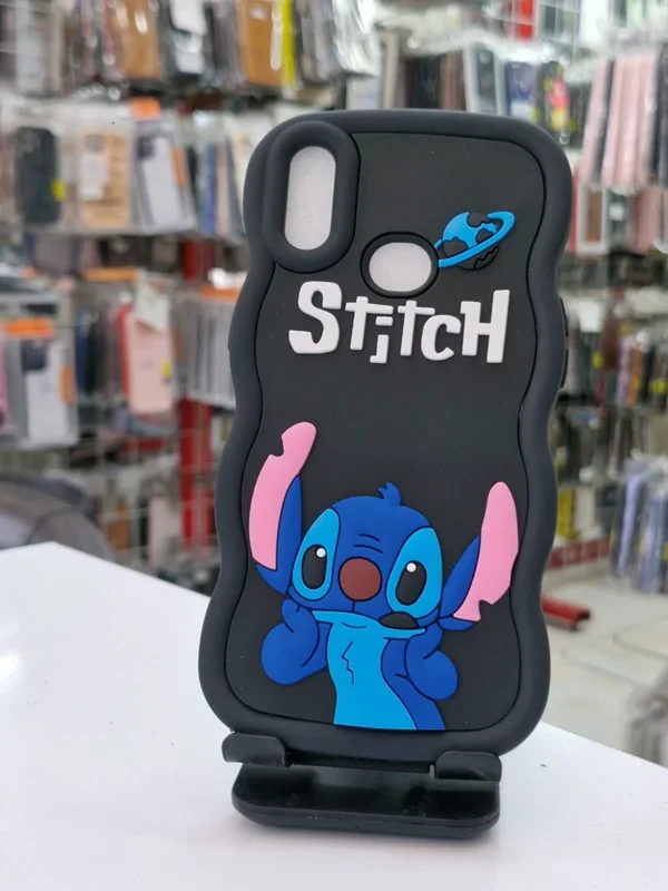 قاب سولید طرح عروسکی stitchمشکی Samsung galaxy a10s