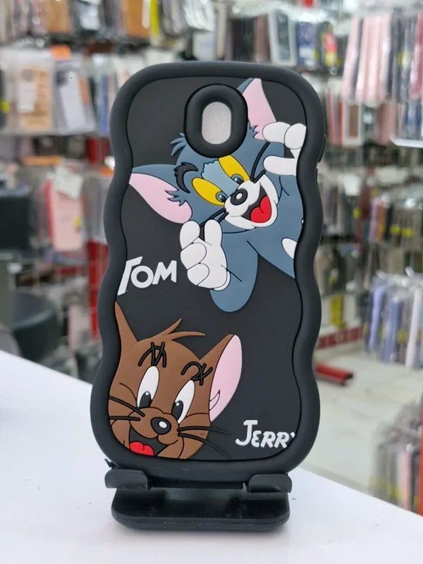 قاب سولید طرح عروسکی tom jerryمشکی Samsung j7 pro