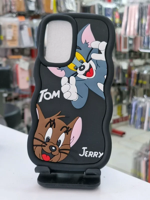 قاب سولید طرح عروسکی تام و جریtom jerryمشکی Samsung galaxy a11