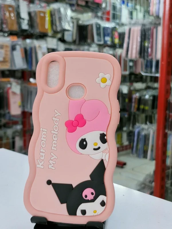 قاب سولید طرح عروسکی کرومی صورتی Samsung galaxy a10s