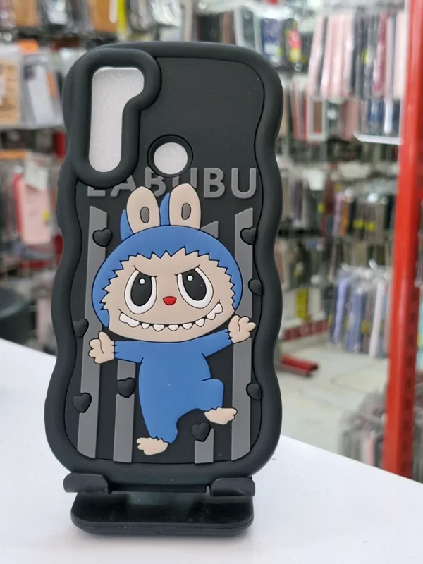 قاب سولید طرح عروسکیlabubu مشکی xiaomi note 8