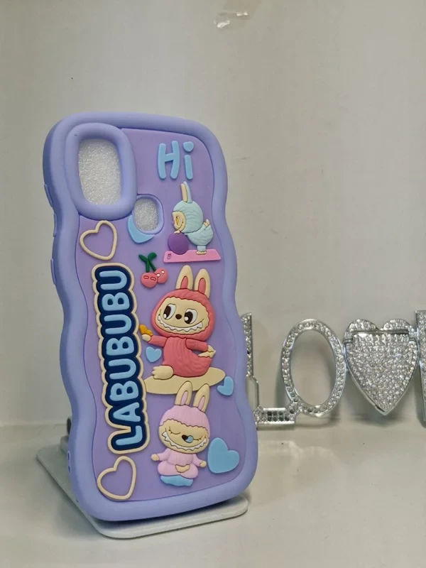 قاب سولید عروسکی labububu فانتزی بنفش Samsung galaxy a11