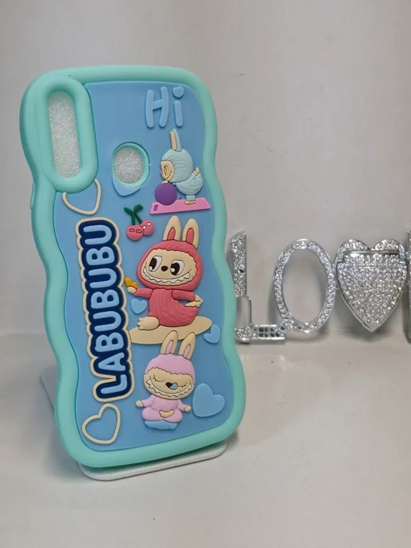 قاب سولید عروسکی labububu فانتزی سبز Samsung galaxy A10s