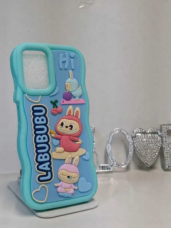 قاب سولید عروسکی labububu فانتزی سبز Samsung galaxy a06