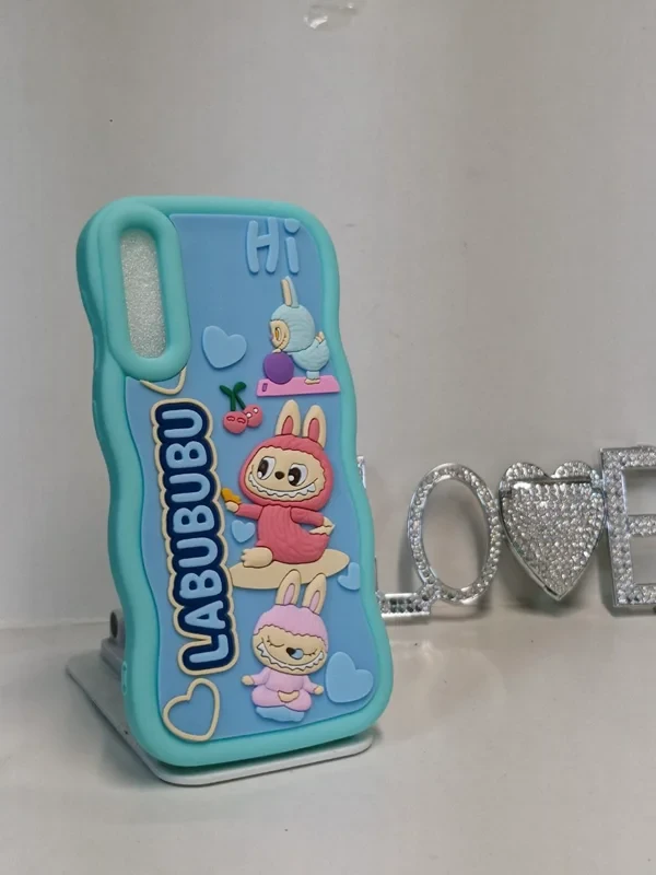 قاب سولید عروسکی labububu فانتزی سبز Samsung galaxy a50s/a50/a30s
