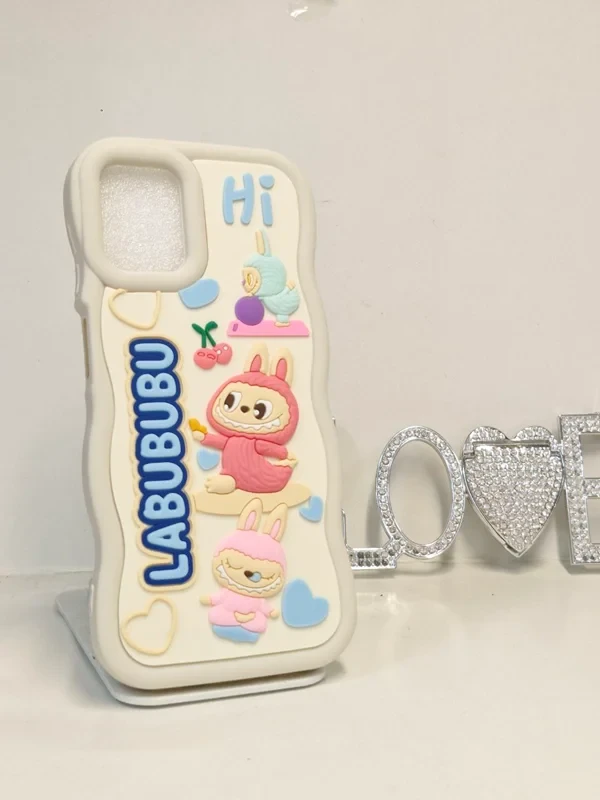 قاب سولید عروسکی labububu فانتزی کرم Samsung galaxy a06