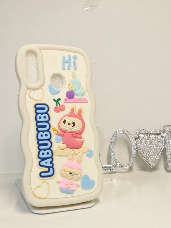 قاب سولید عروسکی labububu فانتزی کرم Samsung galaxy a20s