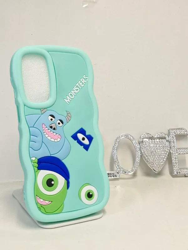 قاب سولید عروسکی monsters فانتزی سبز Samsung galaxy a36/a56