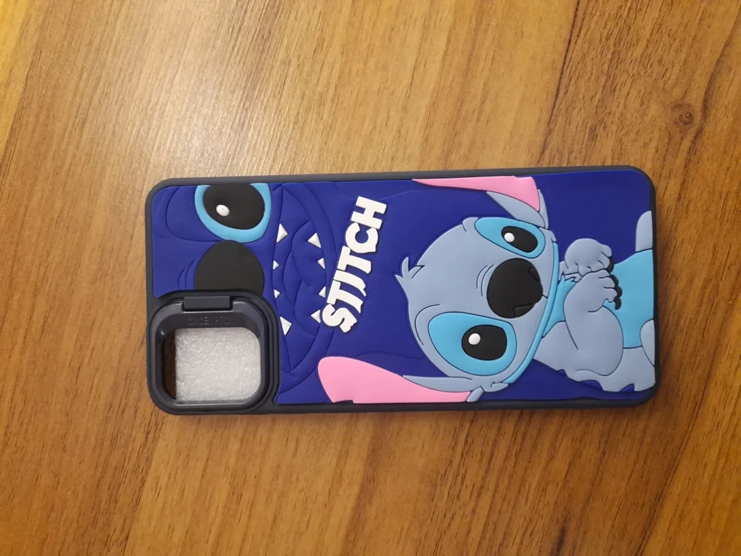 قاب سولید عروسکی stitch آبی samsung a05