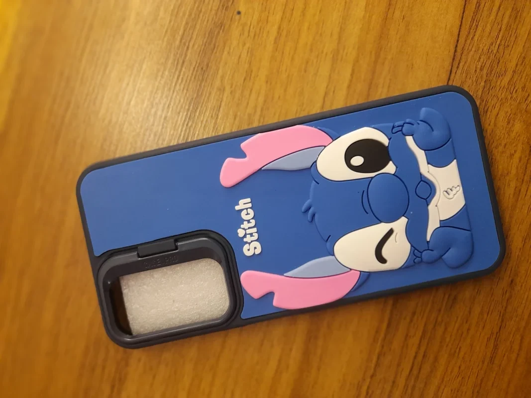 قاب سولید عروسکی stitch آبی samsung a51