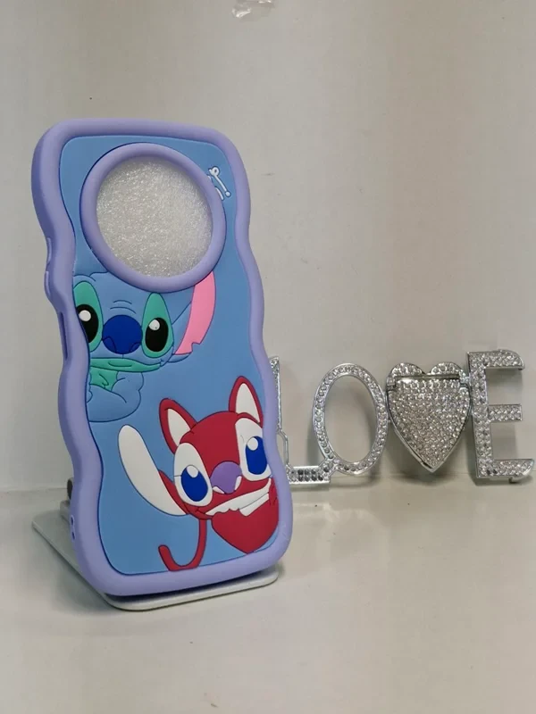 قاب سولید عروسکی stitchi فانتزی بنفش xiaomi a3