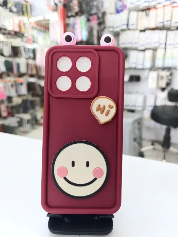 قاب سولید عروسکی زرشکی xiaomi poco x6 pro