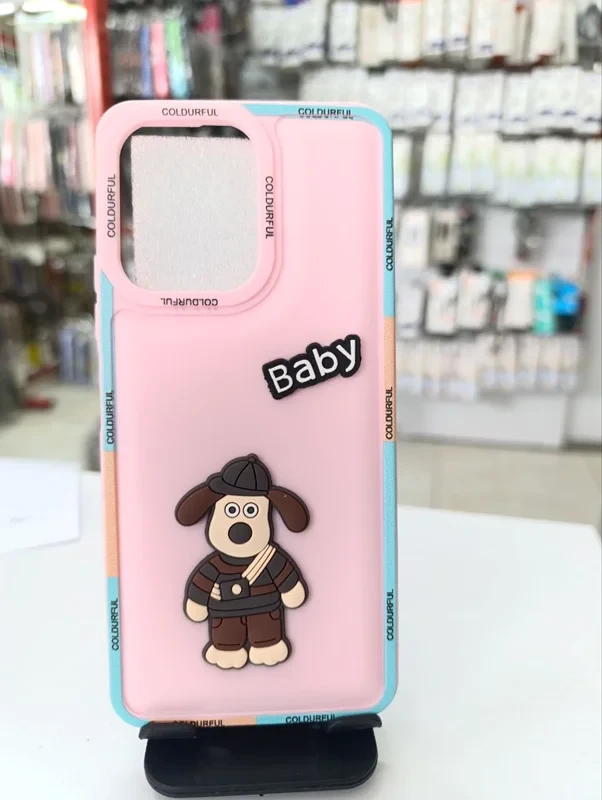 قاب سولید عروسکی صورتی xiaomi redmi 13 c