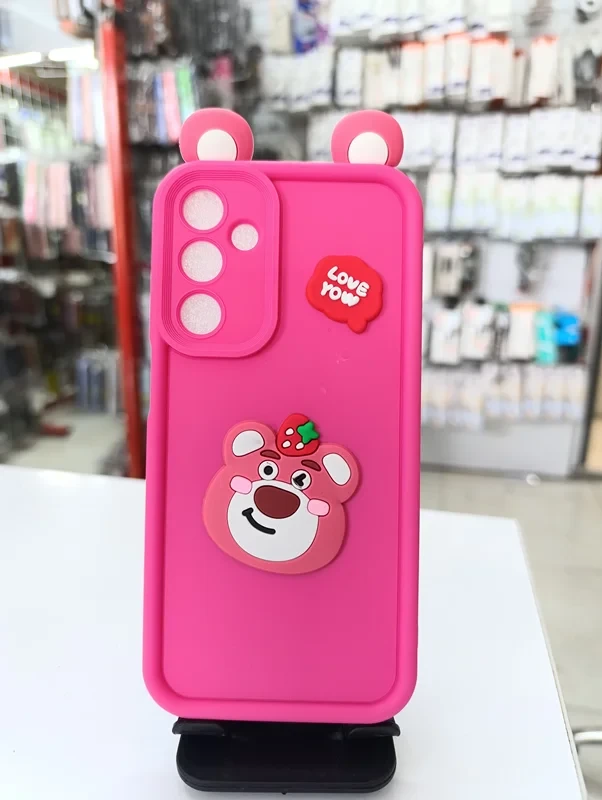 قاب سولید عروسکی فانتزی صورتی Samsung a25