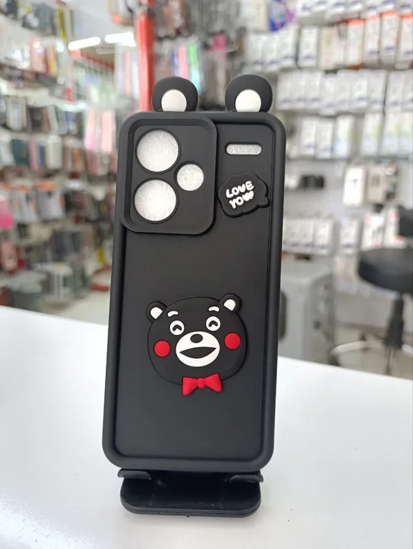 قاب سولید عروسکی مشکی xiaomi note 13 pro plus