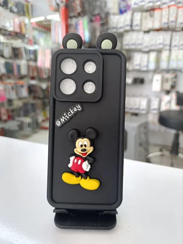 قاب سولید عروسکی میکی موس مشکی note 13 pro 5G