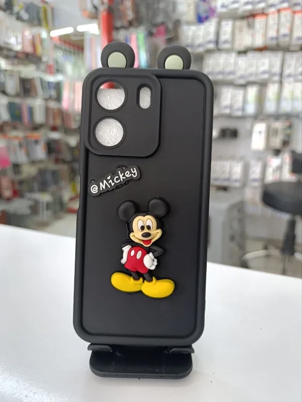 قاب سولید عروسکی میکی موس مشکی xiaomi redmi 13c