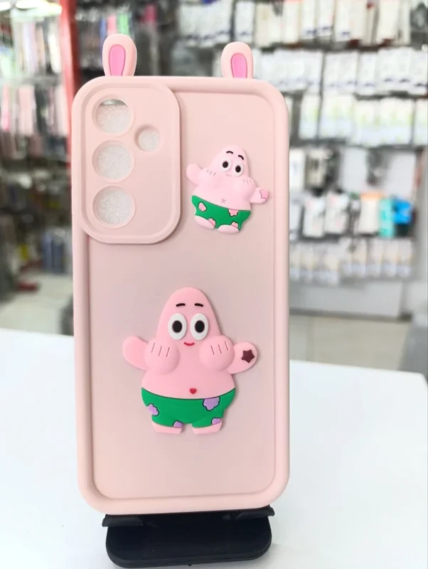 قاب سولید عروسکی پاتریک صورتی Samsung galaxy a25