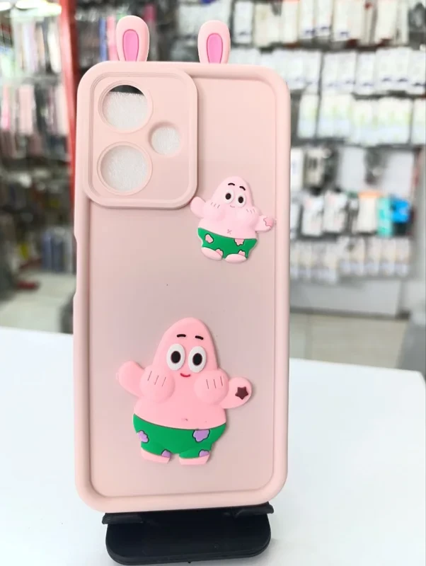 قاب سولید عروسکی پاتریک صورتی xiaomi poco c65