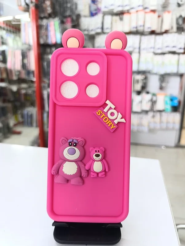 قاب سولید فانتزی عروسکی صورتی xiame note 13 pro 5G
