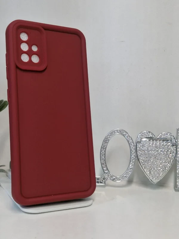 قاب سولید محافظ لنز دار زرشکی Samsung galaxy A51