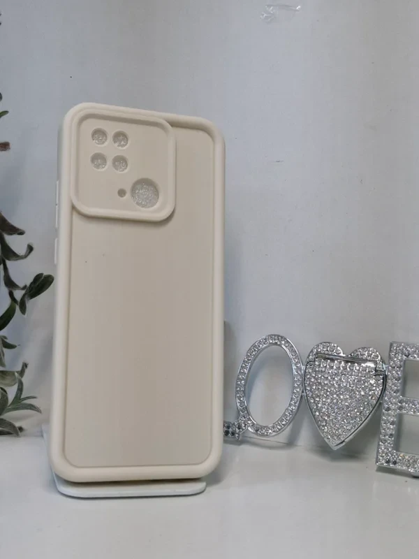 قاب سولید محافظ لنز دار سفید xiaomi redmi 10c