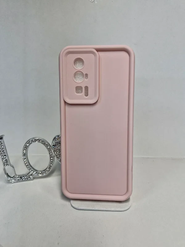قاب سولید محافظ لنز دار صورتی xiaomi poco f5 pro