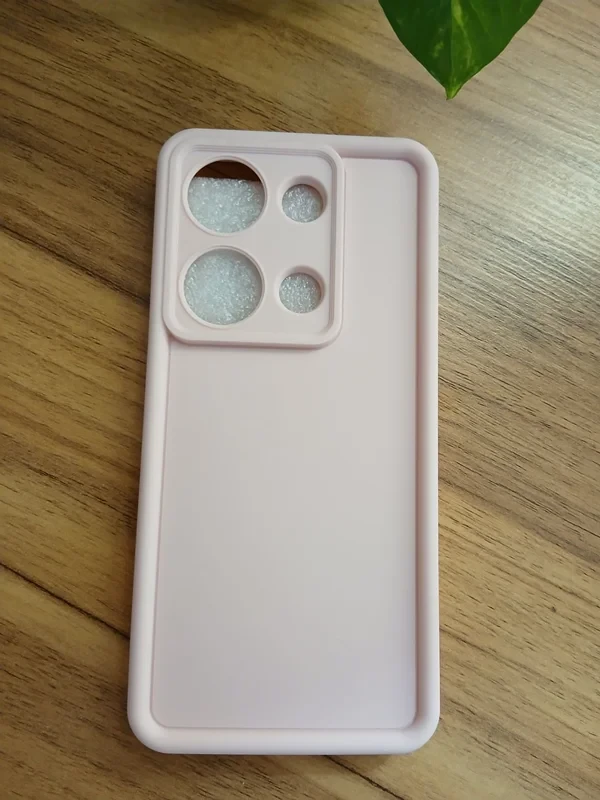 قاب سولید محافظ لنز دار صورتی xiaomi poco m6 pro 4g