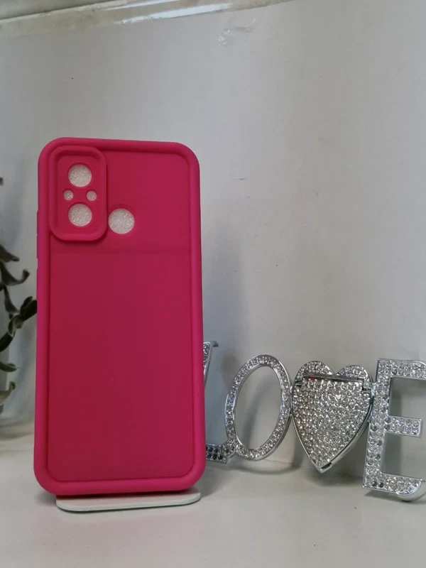 قاب سولید محافظ لنزدار صورتی شیائومی Redmi 12c 4G/ Redmi 11A / poco c55