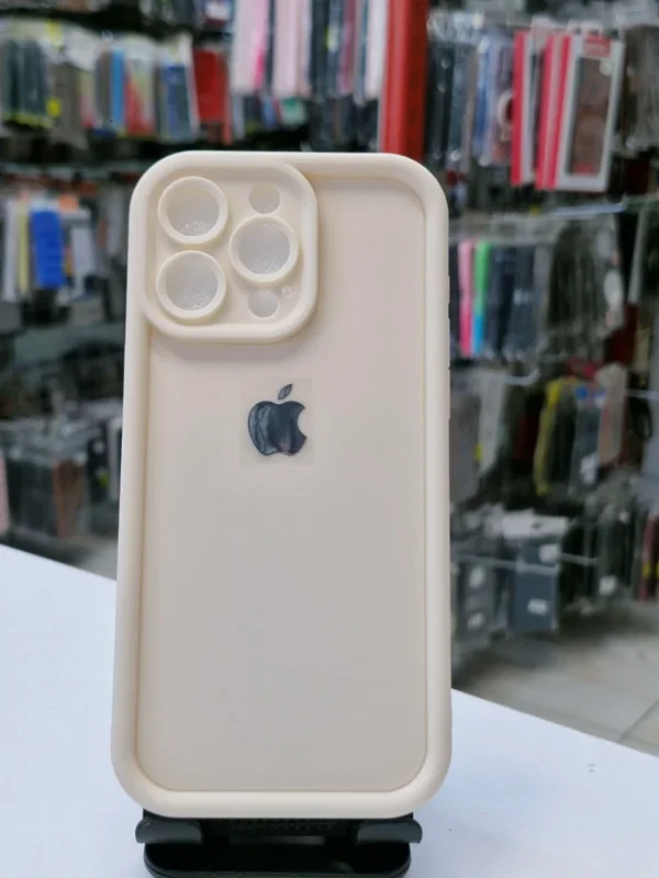 قاب سولید کرمی iPhone 15pro max