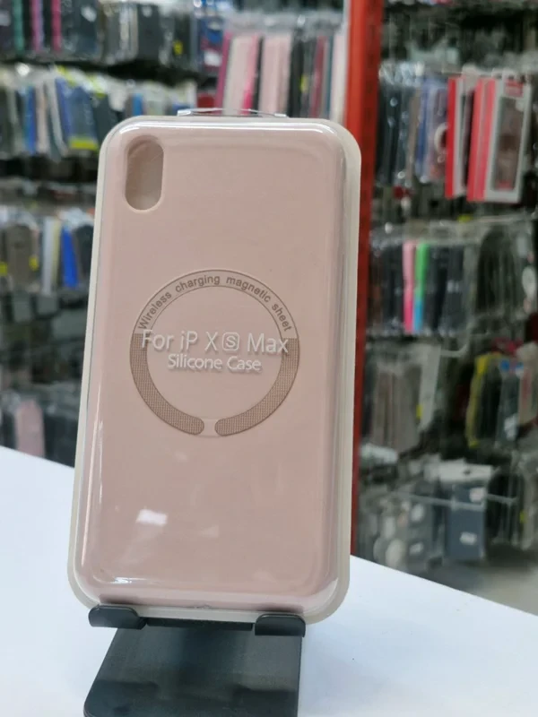 قاب سیلیکون اورجینال پاک کنی مگ سیف دار iPhone xs max