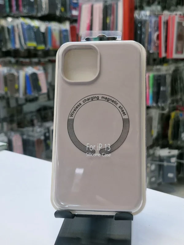 قاب سیلیکون اورجینال پاک کنی مگ سیف دار نسکافه ای iPhone 13/14/15