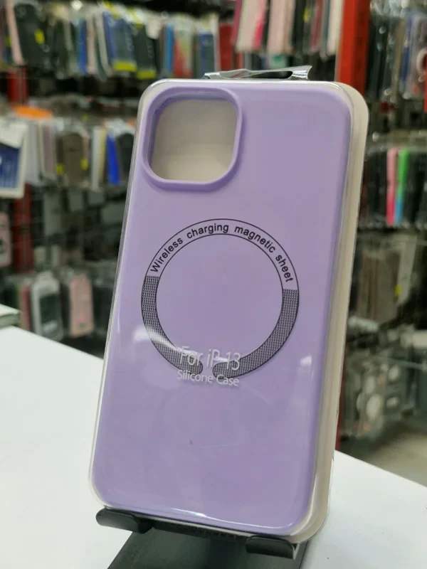 قاب سیلیکون اورجینال پاک کنی مگ سیف دار یاسی iPhone 13/14/15