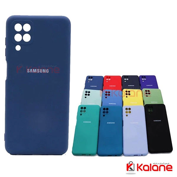 قاب سیلیکونی اصلی Samsung Galaxy A12 محافظ لنز دار